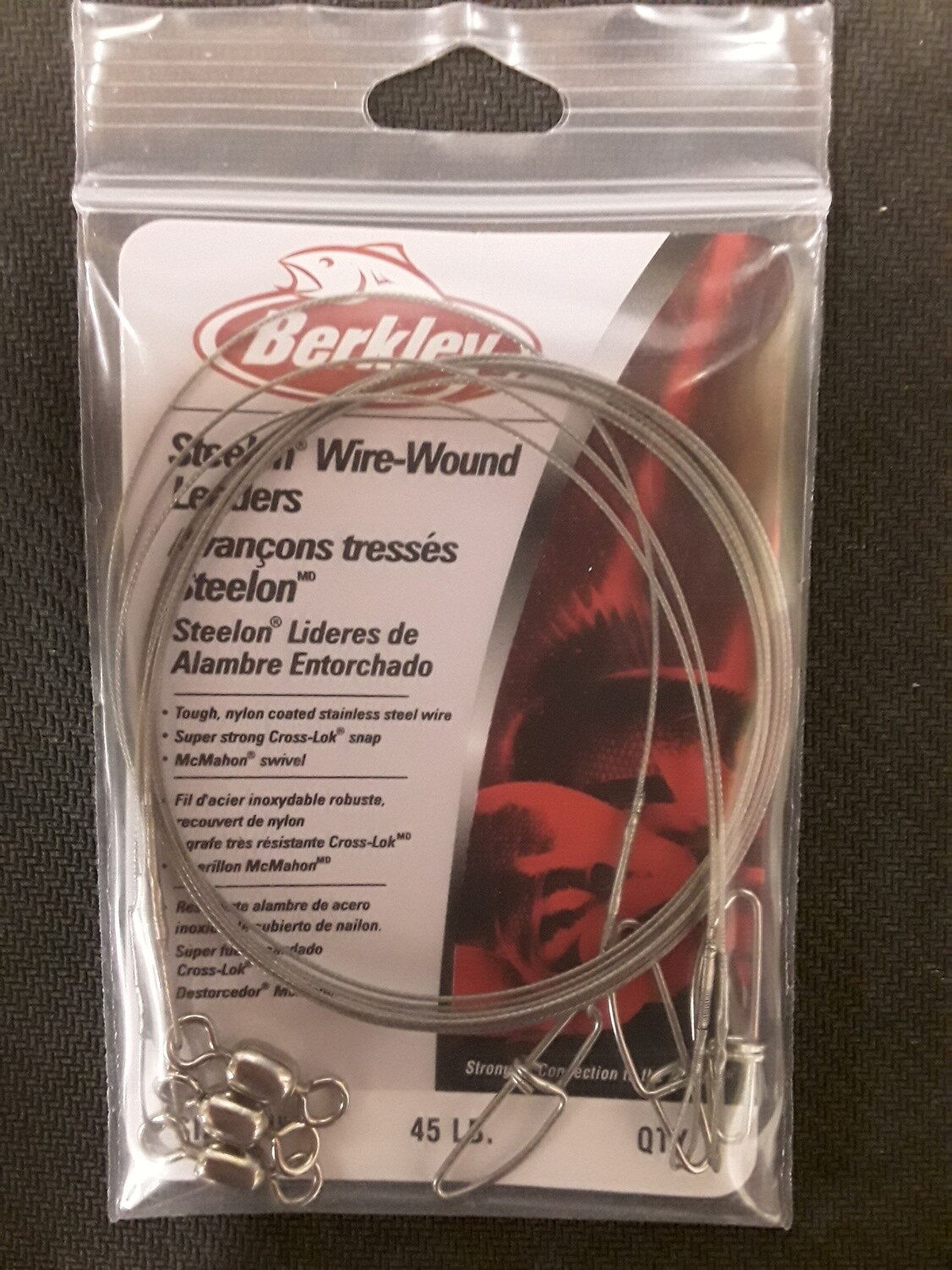 Berkley Steelon Wire-Wound Leaders Bright 45lb 24&quot;