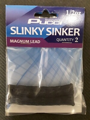 Pucci Slinky Sinker Slws 1/2oz Magnum Lead 2pk