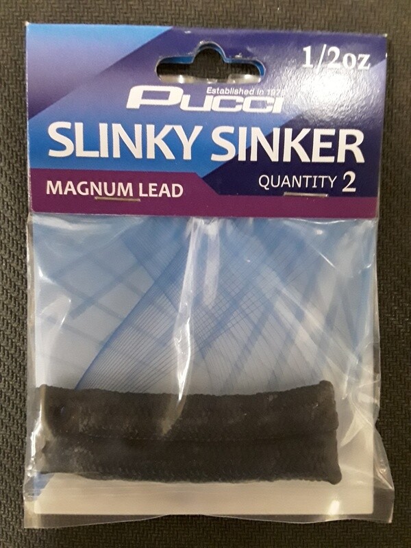 Pucci Slinky Sinker Slws 1/2oz Magnum Lead 2pk
