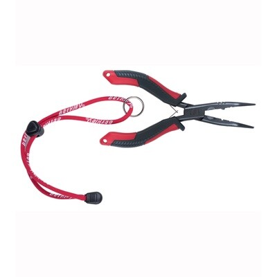 Berkley 6in XCD Bent Nose Pliers Red/Gray/Black