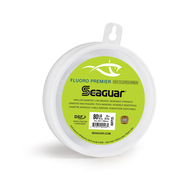 Seaguar 80FP25 Premier Fluorocarbon Leader Material 80lb 25yd