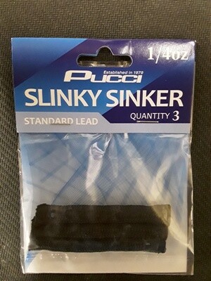 Pucci Slinky Sinker Slws 1/4oz Standard Lead 3pk