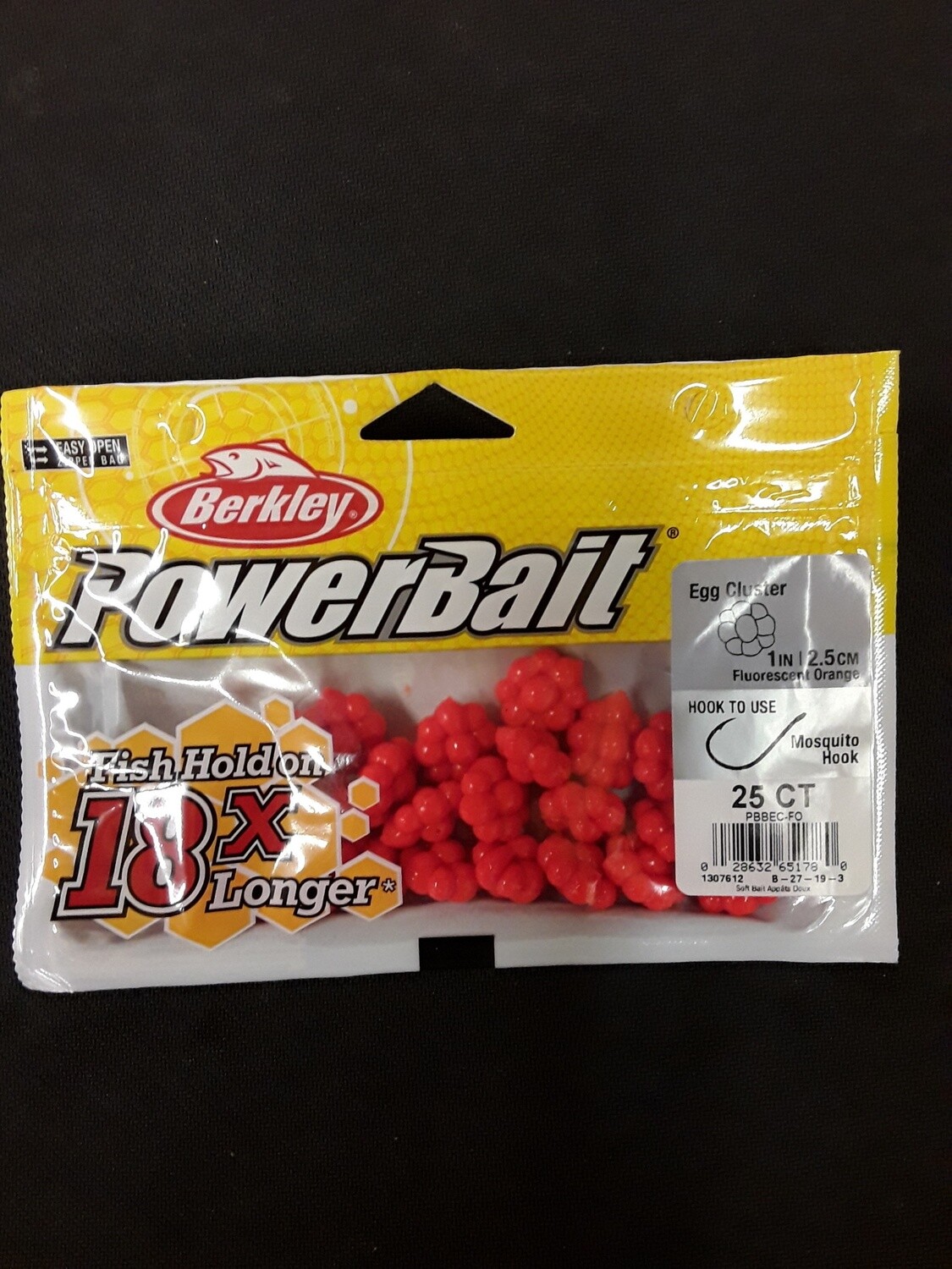 Berkley PowerBait Trout/Steelhead Egg Clusters Fluorescent Orange