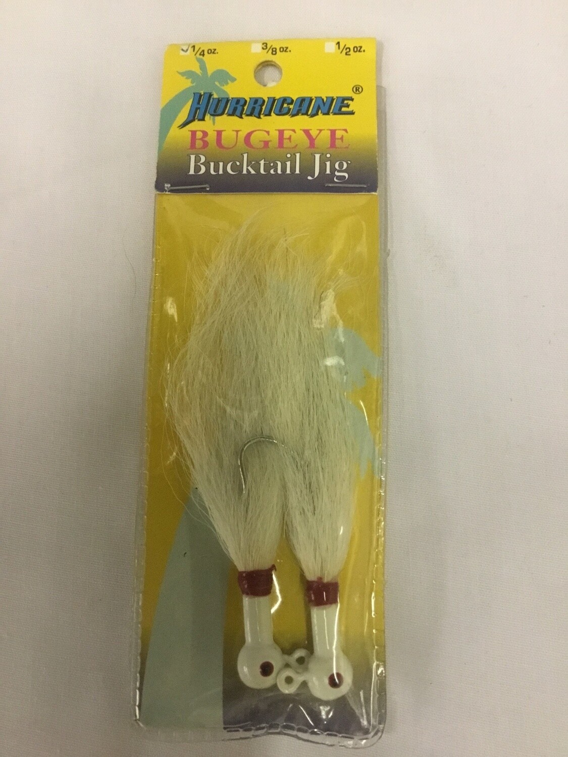 Hurricane H-BEB14-1 Bugeye Bucktail 1/4oz White 2pk