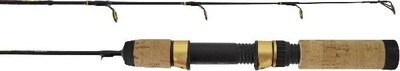 HT Tackle POLAR GOLD ICE ROD - 25&quot; MEDIUM ACTION W/ CORK HANDLE - GRAPHITE