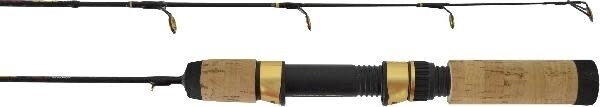 HT Tackle POLAR GOLD ICE ROD - 25" MEDIUM ACTION W/ CORK HANDLE - GRAPHITE