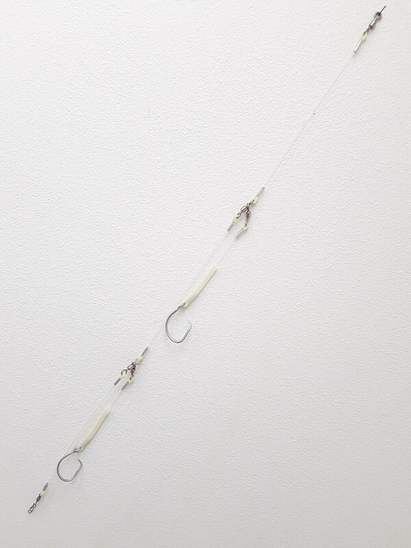 B&amp;J Halibut Double 3W Rig Glow 16/0