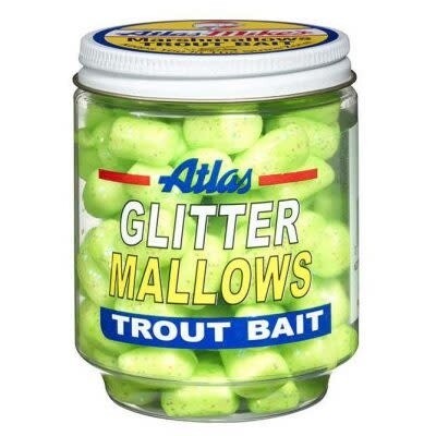 Atlas-Mike's 32037 Glitter Mallows Chartreuse/Cheese 1.5oz Jar