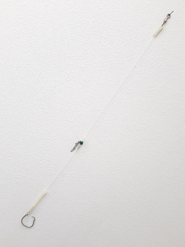 B&amp;J Halibut Leader Deluxe w/Sinker Slide Glow 16/0