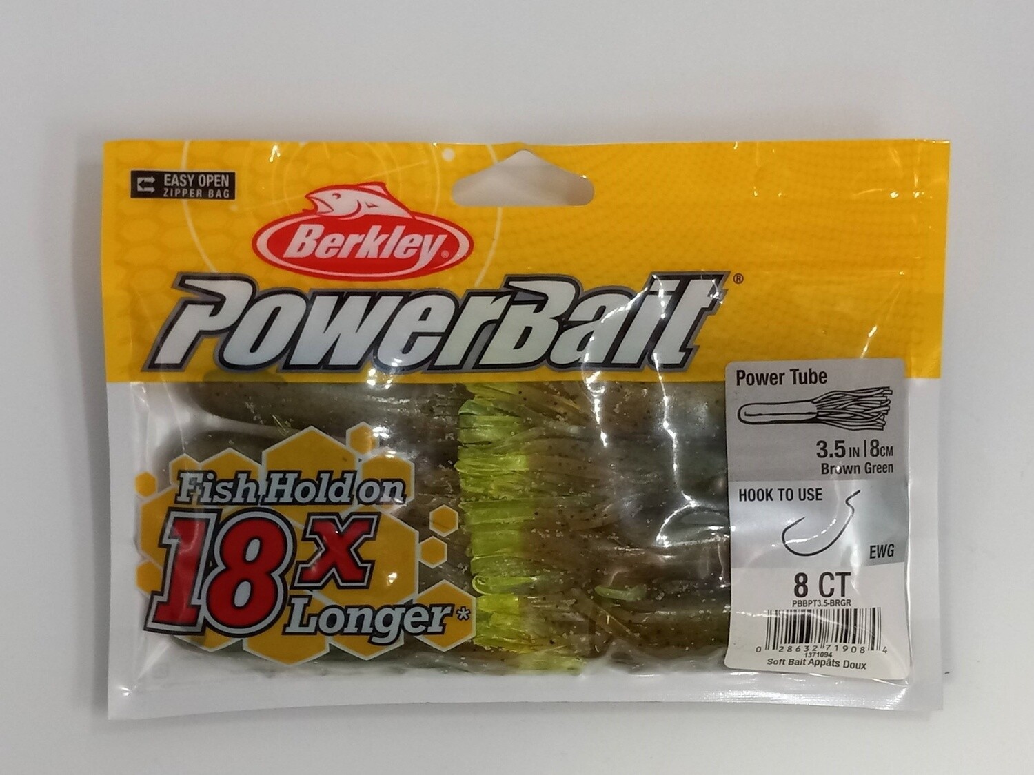 Berkley PowerBait Power Tube Bag Breen Green 3 1/2in  8