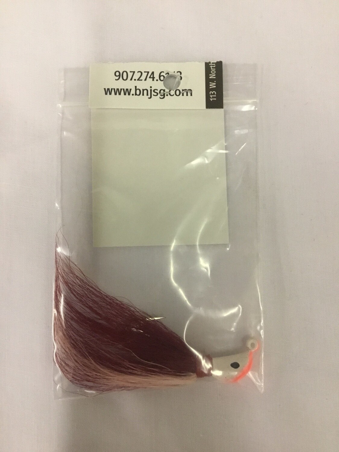 B&amp;J Bucktail Jig Red/White