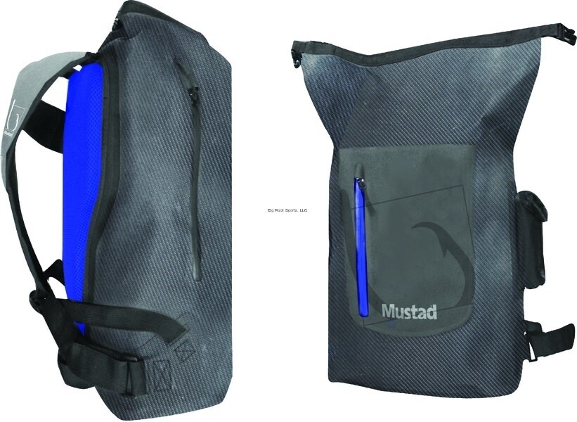 Mustad Dry Backpack 30L Dark Gray/Blue 500D Tarpaulin 30L
