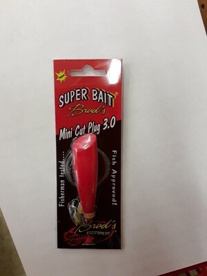 Brad&#39;s MCP-35 Super Bait Mini Cut Plug Rigged Hot Red 3&quot;