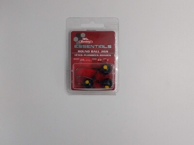 Berkley Essentials Round Ball Jigs Black 4/0 3/4oz