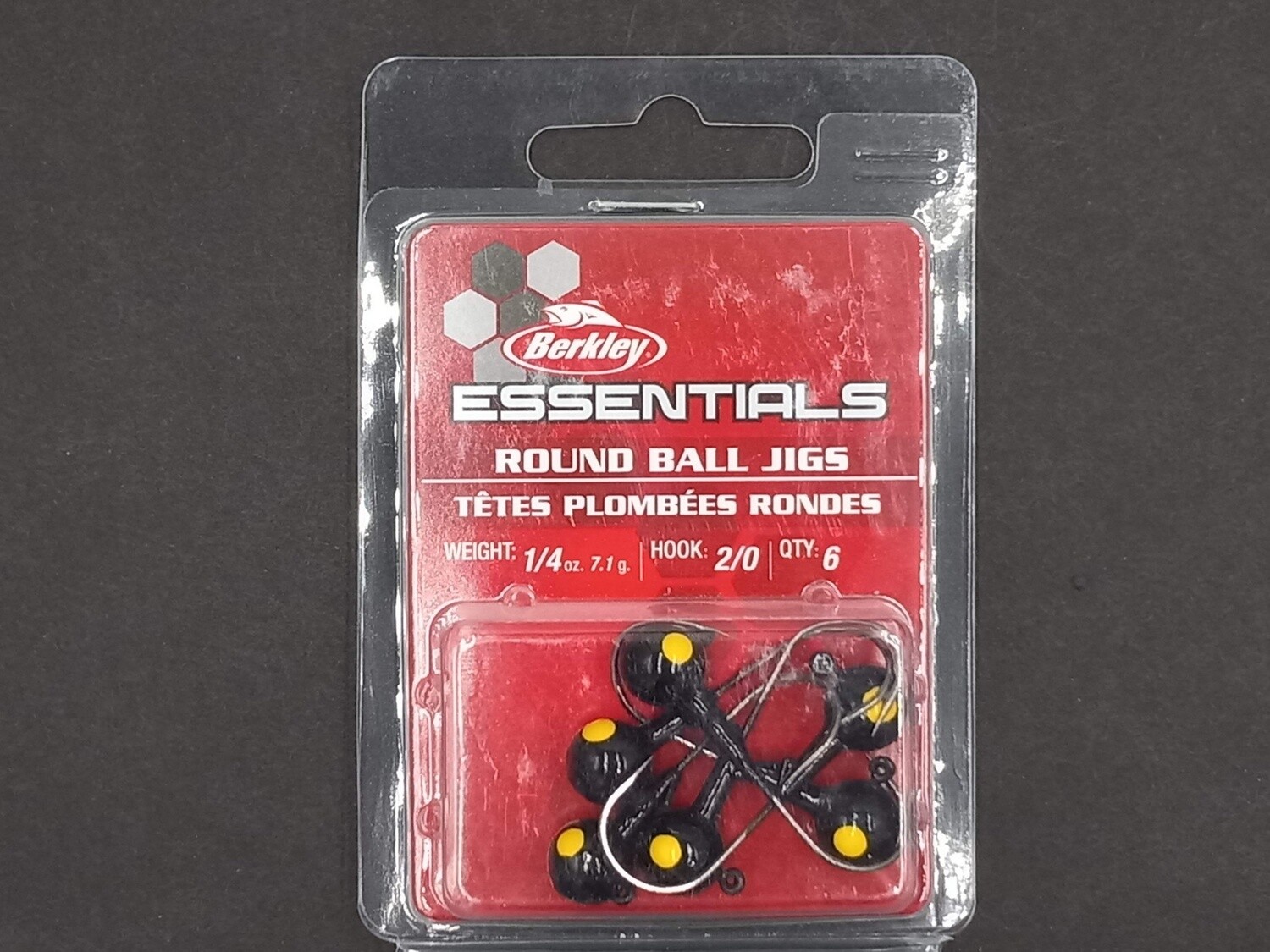 Berkley Essentials Round Ball Jigs Black 2/0 1/4oz