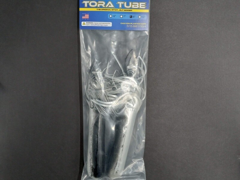 Canyon Plastics Gitzit Giant Tora 8&quot; Pearl Wht/Blk 2pk