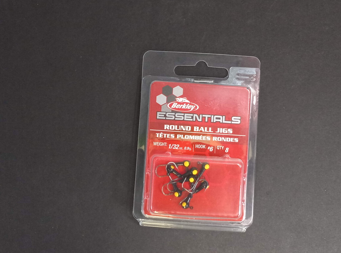 Berkley Essentials Round Ball Jigs Black 6 1/32oz