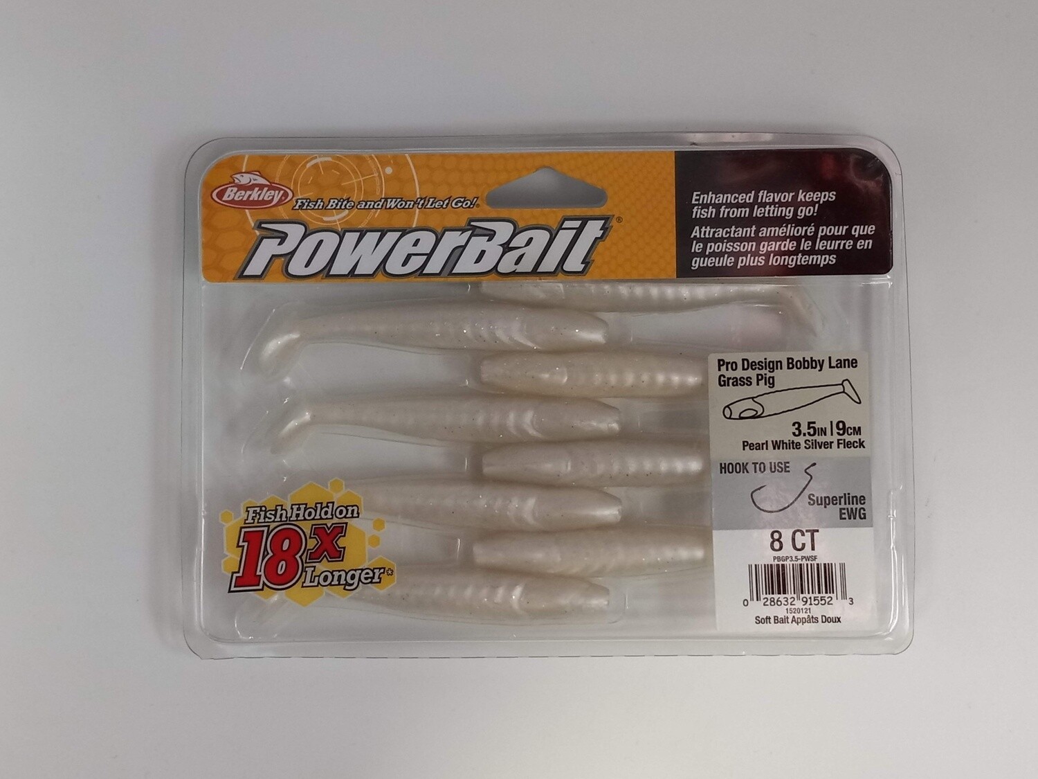 Berkley PowerBait® 3.5 Grass Pig Pearl White