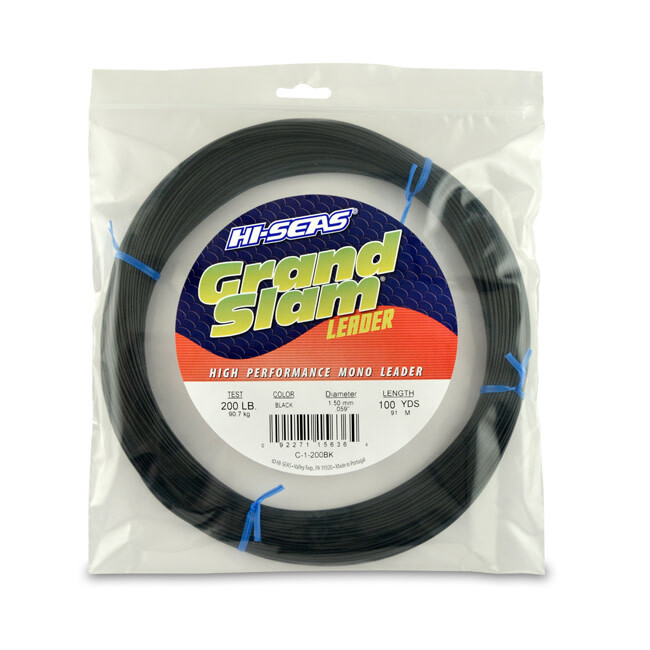 Grand Slam Mono Leader 200lb Black 100yd