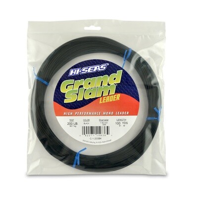 Grand Slam Mono Leader 200lb Black 100yd