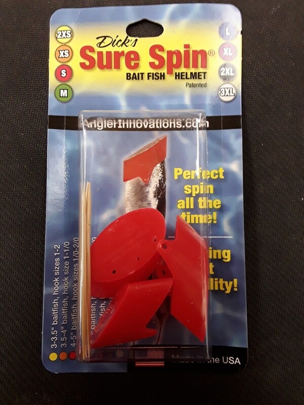 Sure Spin SHRELG3 Baitfish Helmet Red 3Pk LG