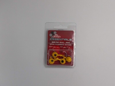 Berkley Essentials Round Ball Jigs Yellow 3/0 1/2oz