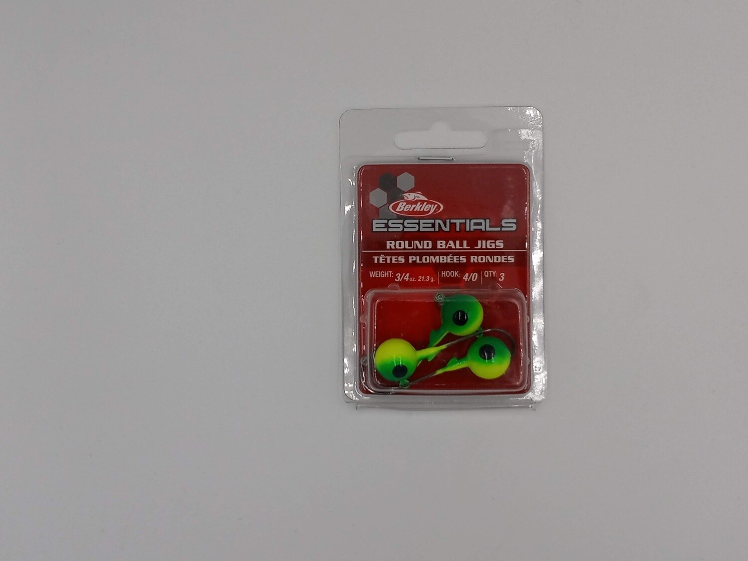 Berkley Essentials Round Ball Jigs Yellow/Green 4/0 3/4oz