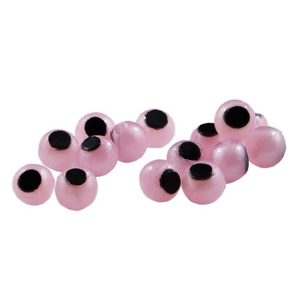 Cleardrift Embryo Soft Beads Pink Pearl w/Black Embryo 10mm