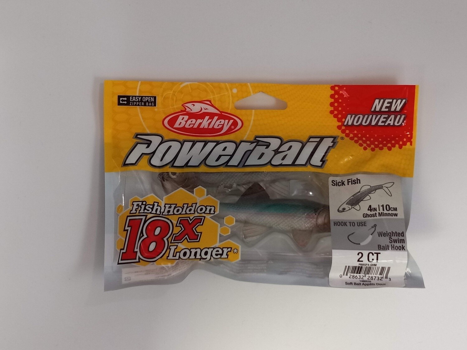 PowerBait Sick Fish 1480539 Bag Ghost Minnow