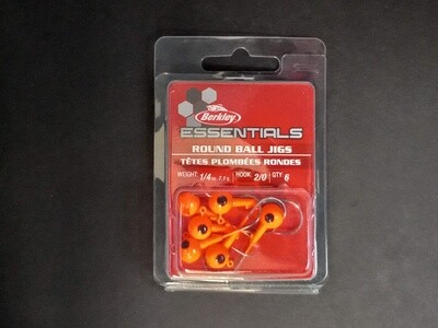 Berkley Essentials Round Ball Jigs Orange 2/0 1/4oz