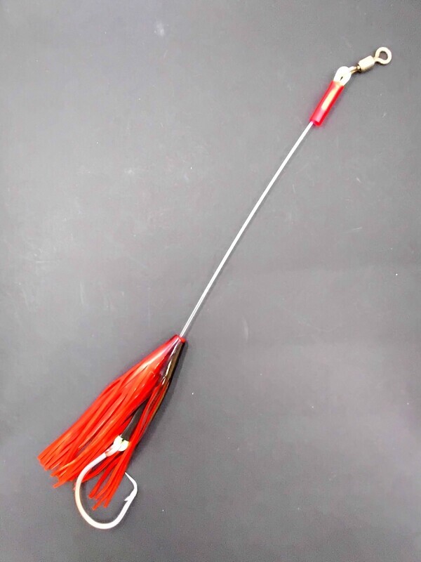 B&amp;J Squid Rig  6" Blk/Red 16/0