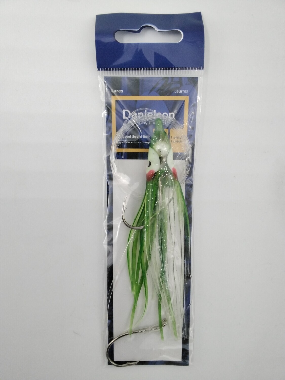 Danielson SQDR45146 Squid Rigged 4.5&#39;&#39; Evergreen Clear/Silver Glitter