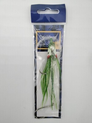 Danielson SQDR45146 Squid Rigged 4.5&#39;&#39; Evergreen Clear/Silver Glitter
