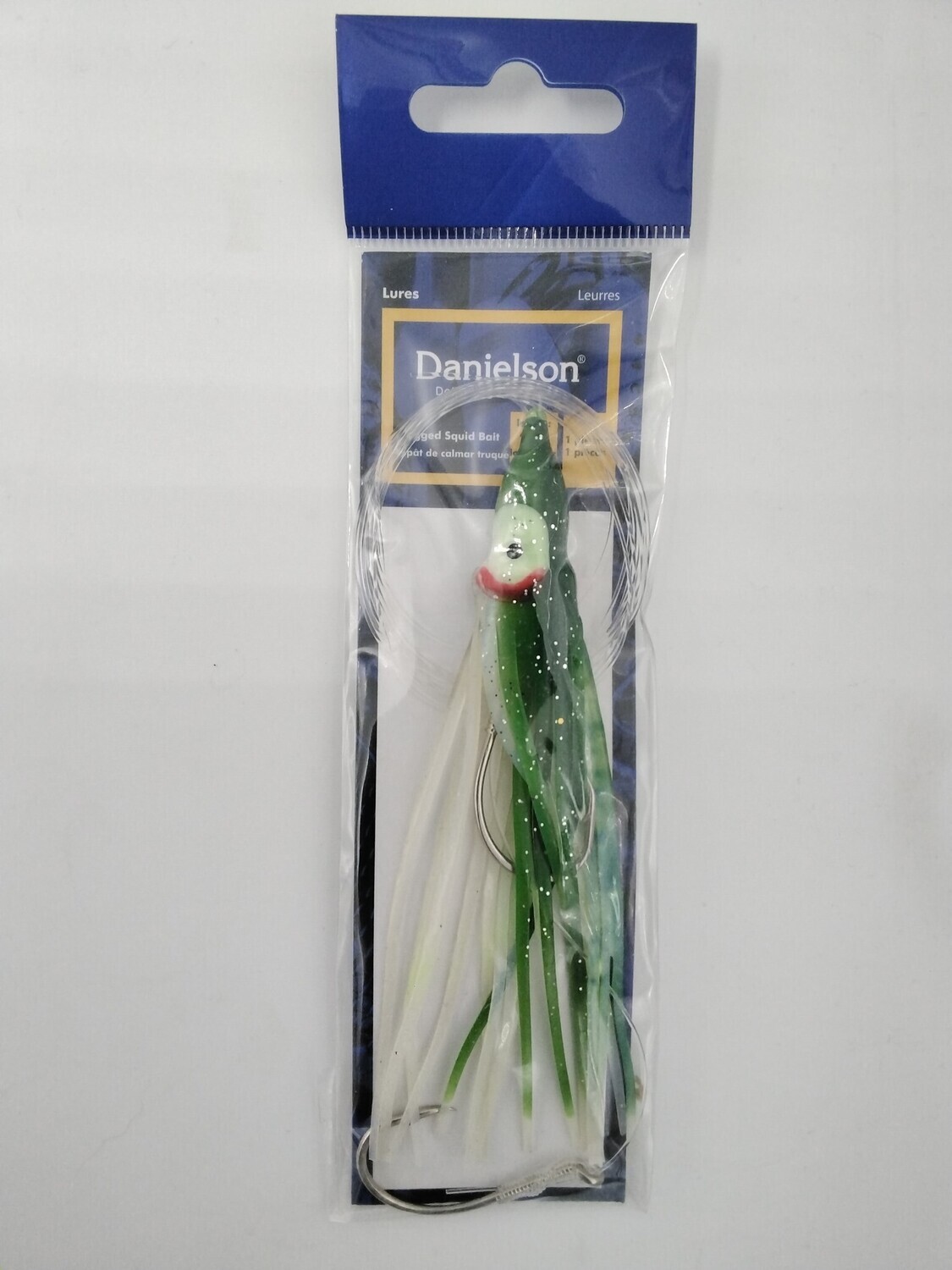 Danielson SQDR45136 Squid Rigged 4.5'' UV Evergreen Pearl