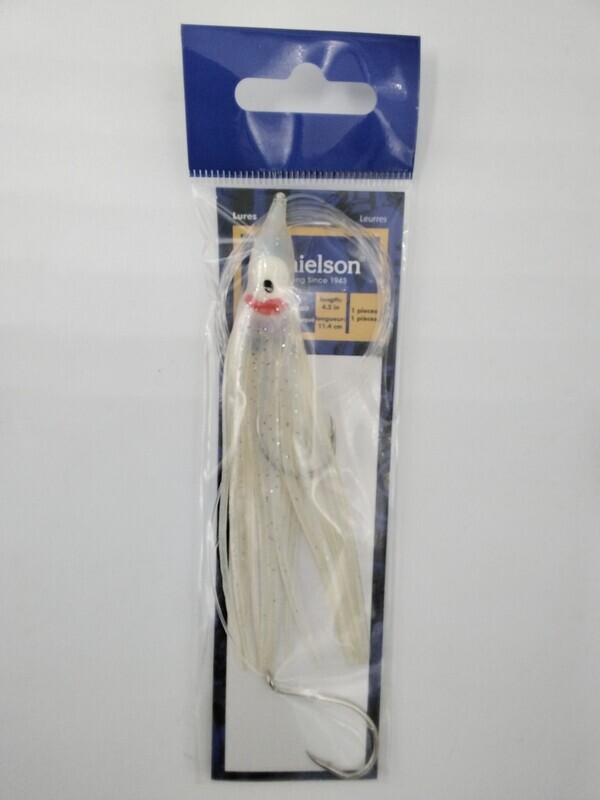 Danielson Squid Skirt Rigged 4.5&#39;&#39; SQDR45140 UV Mother of Pearl