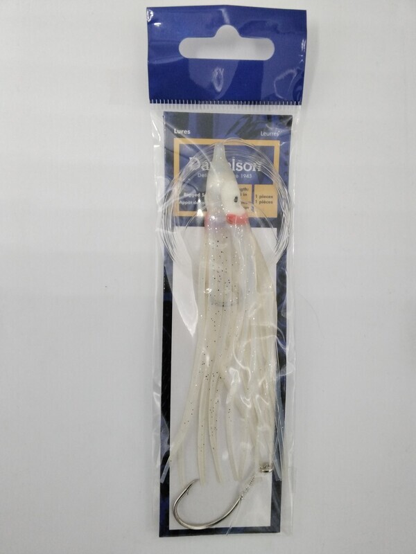 Danielson Squid Skirt Rigged 4.5&#39;&#39; SQDR45141 UV Pearl