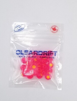 Cleardrift Embryo Soft Beads Cerise w/Chart Embryo 12mm