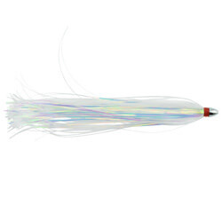 C&amp;H Pearl Baby Long Lure Pink/Pearl Tinsel Skirt 1/8oz Head 8&quot;