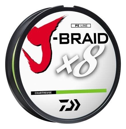 Daiwa J-BRAID X8 Filler Spool Chartreuse  40lb 300CH