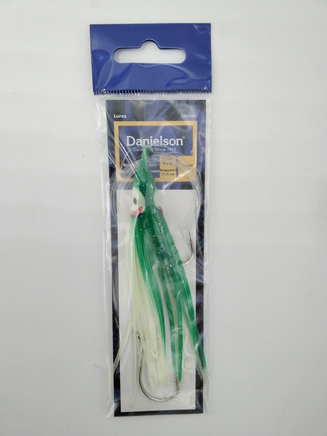 Danielson SQDR45107 Squid Rigged 4.5'' Glow Green w/Gold