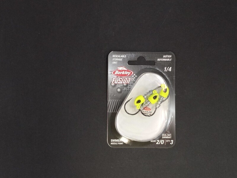 Berkley Fusion19 Swimbait Jighead Chartreuse 2/0 1/4oz