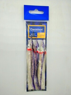 Danielson SQD453133 Squid Bait 4.5&#39;&#39; UV Clear/Purple Spl 3pk