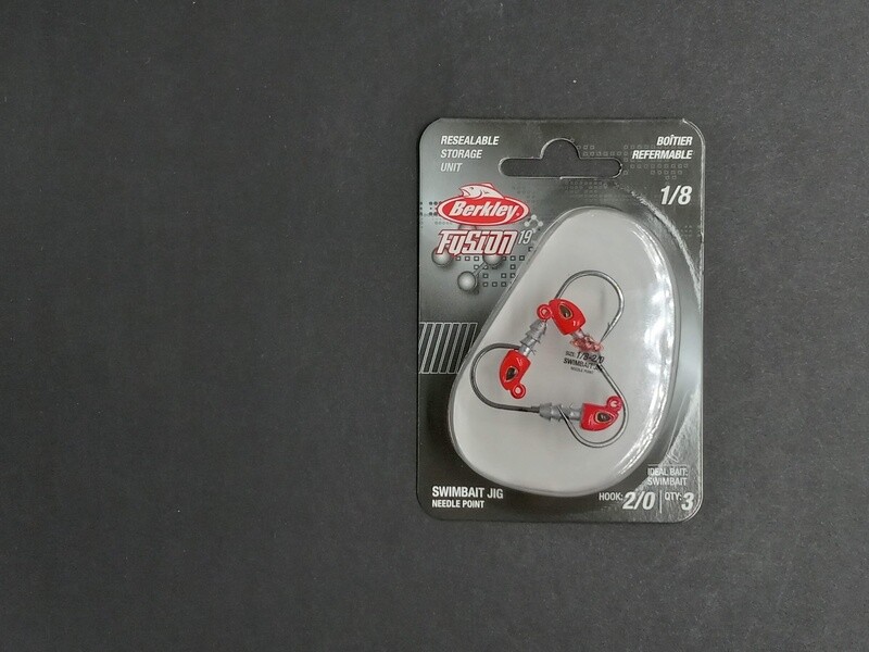 Berkley Fusion19 Swimbait Jighead Red 2/0 1/8oz