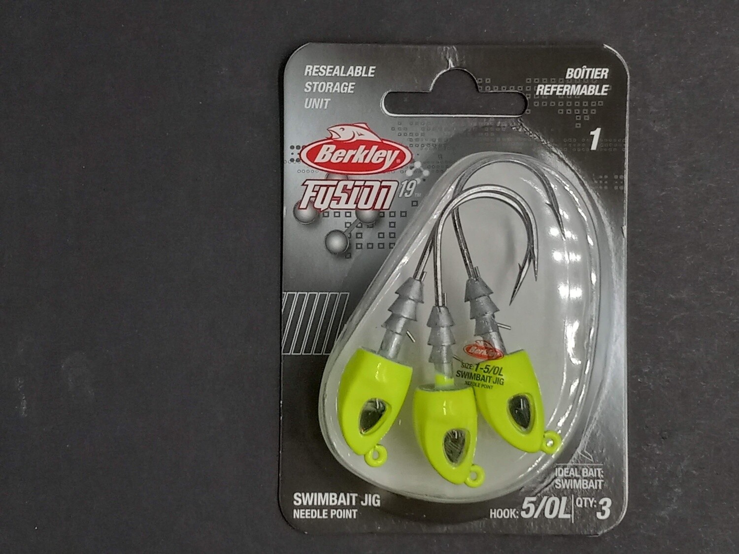 Berkley Fusion19 Swimbait Jighead Chartreuse 1oz 5/0 L