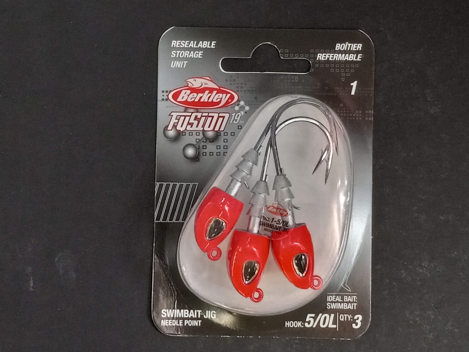 Berkley Fusion19 Swimbait Jighead Red 1oz 5/0 L