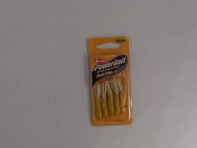 Berkley PowerBait® Pre-Rigged Atomic Tubes  Yellow Pearl Silver Fleck 1/32 oz