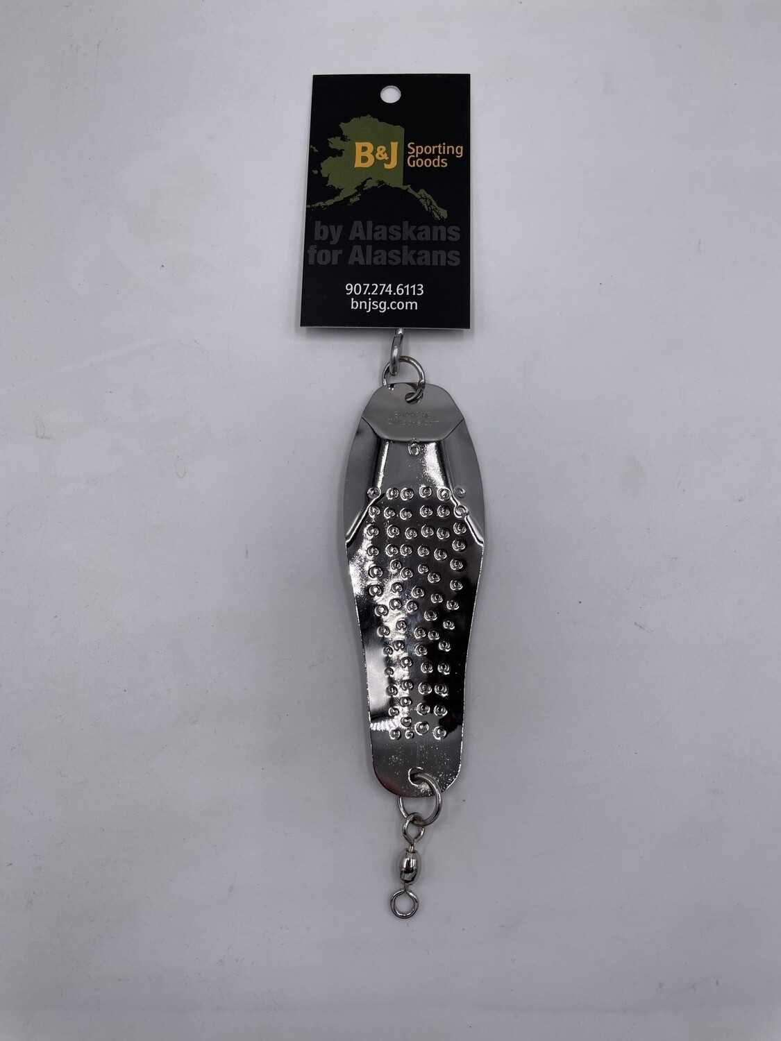 B&amp;J Salmon Magic Trolling Spoon Chrome sz 6
