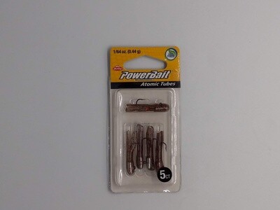 Berkley PowerBait® Pre-Rigged Atomic Tubes Clear Brown Red Fleck