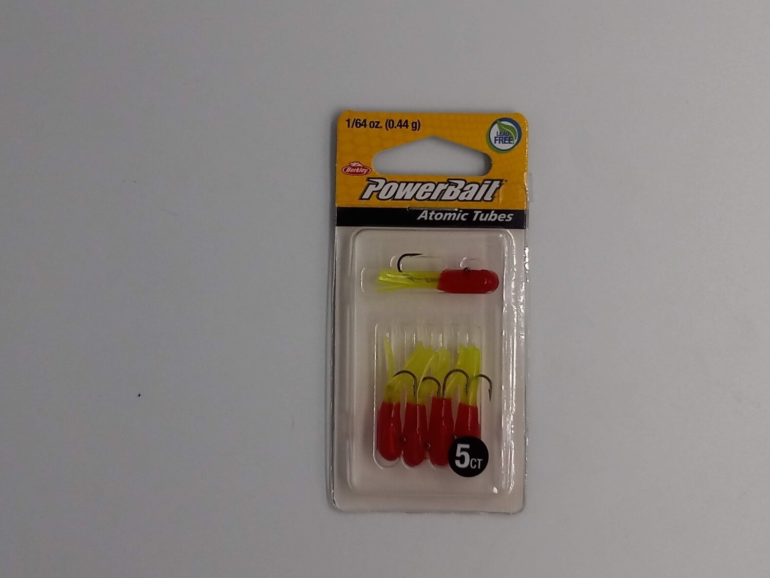 Berkley PowerBait Pre-Rigged Atomic Tubes Red Chartreuse