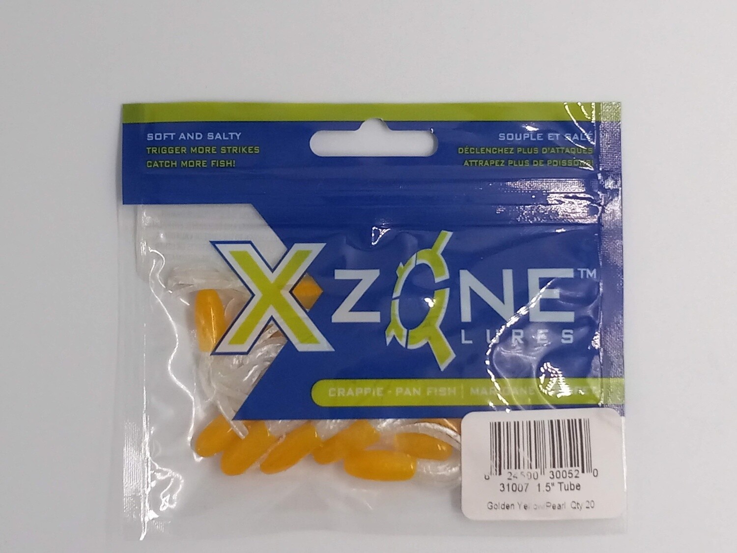 X Zone 31007 1.5" Tube, 007, Golden Yellow/Pearl, 20/pk